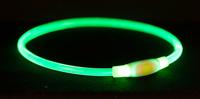 TRIXIE HALSBAND USB FLASH LIGHT LICHTGEVEND OPLAADBAAR GROEN 40X0,8 CM - thumbnail