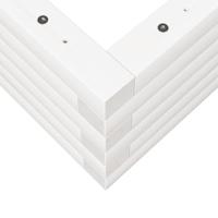 Plantenbak 90x60x23 cm massief grenenhout wit - thumbnail