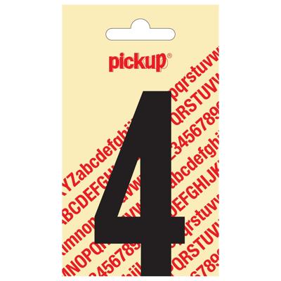 Plakcijfer Nobel 90 mm zwart 4 Pickup - Pickup