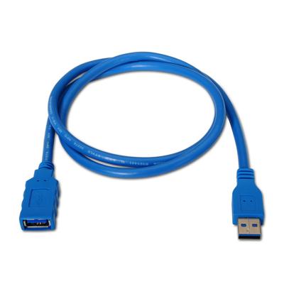 AISENS A105-0045 - USB-kabel (1 m, USB A, USB A, 3.0 3.1 Gen 1), 5000 Mbit/s, blauw)