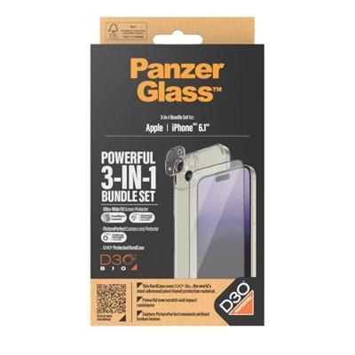 PanzerGlass 3-in-1-Pack B1172+2809 Screenprotector (glas) Apple iPhone 15 1 stuk(s) PanzerGlass 3-in-1-Pack B1172+2809 Screenprotector (glas) Apple iPhone 15 1 stuk(s)