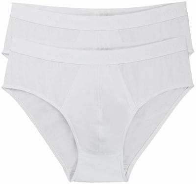 2-pak heren 24/7 midi slips - Heup slips elastisch katoen - Heren ondergoed - XXL - Wit - Onderbroek heren heren heren heren heren heren heren heren