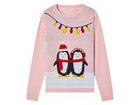 pepperts! Kinder kersttrui met lampjes (146/152, Lichtroze) - thumbnail