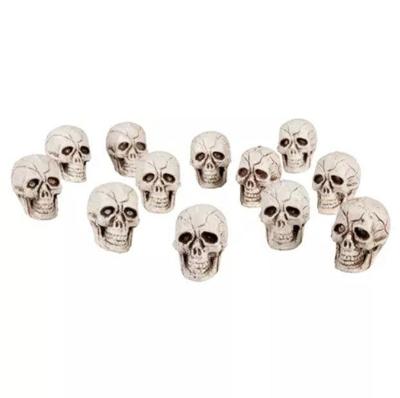 Schedeltjes 4x3 cm 12 stuks Halloween Boland Timstor - Timstor