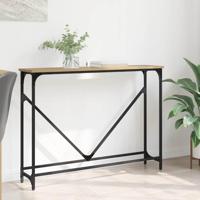 Wandtafel artisanaal eikenkleurig 102 x 22.5 x 75 cm - thumbnail