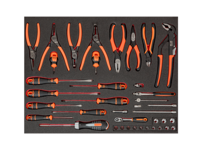 Bahco Foaminlay Fit&Go 3/3 met doppen en toebehoren 1/4" | tangen en schroevendraaiers - 40-delig - FF1A136