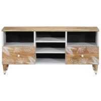 Tv-meubel 100x33,5x46 cm massief mangohout - thumbnail