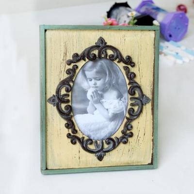2 PC'S Vintage houten foto frame Home decor bruiloft Desktop muur foto frame (geel) 2 PC'S Vintage houten foto frame Home decor bruiloft Desktop muur foto frame (geel)