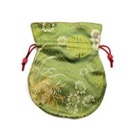 Brokaattasje Handgemaakt - Groen - thumbnail