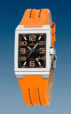Horlogeband Festina F16187/5 / BC04564 Leder Oranje 14mm Horlogeband Festina F16187/5 / BC04564 Leder Oranje 14mm