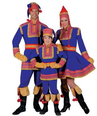 Laplandse Vrouw Traditioneel Kostuum