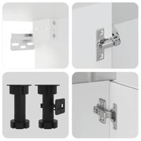 4-delige Keukenkastenset Lucca bewerkt hout betongrijs - thumbnail