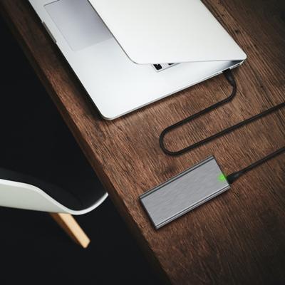 AISENS - A107-0701 - USB 3.2 Gen2X2 kabel 20 Gbps 8K @30Hz 5A 100W E-marker, type USB-C/M-USB-C/M, zwart, 0,6 m