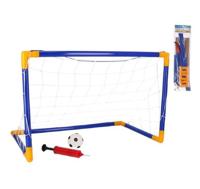 Mini Voetbaldoel set met Bal en Pomp - Goal - 81x 43 x 52 cm - thumbnail