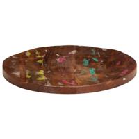 Tafelblad rond 60x2,5 cm massief gerecycled hout - thumbnail