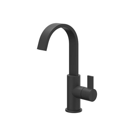 IVY Pact Wastafelmengkraan - opbouw - draaibare cascade uitloop - coldstart - Mat zwart PED 6101252