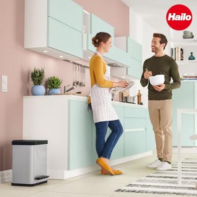 Hailo 0619-200 öko uno plus m pedaalemmer 17l rvs - thumbnail