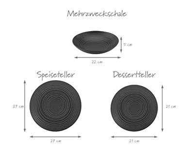 Creatable Serviesset Lava Stone 12-delig Creatable Serviesset Lava Stone 12-delig
