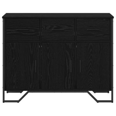 Dressoir Zwart Eiken 97 x 32.5 x 74.5 cm Bewerkt hout