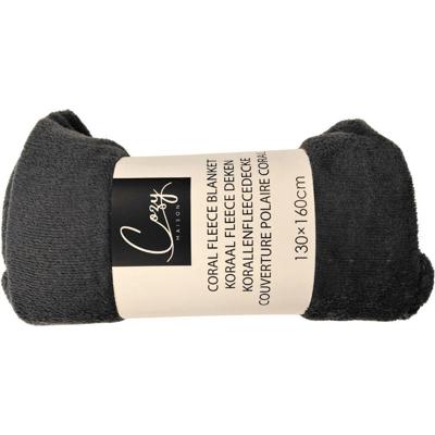 Cozy Maison Fleecedeken 130x160 cm Antraciet