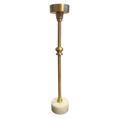 Kandelaar Goud - Kaarsenstandaard - Kaarsenhouders - Marble Art, groot - Metaal & Marmer