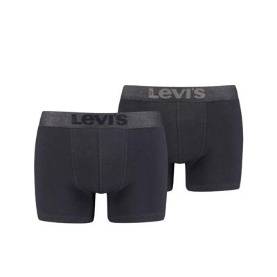 Levi's Boxershorts Melange WB Organic Cotton 2-pack Zwart-L
