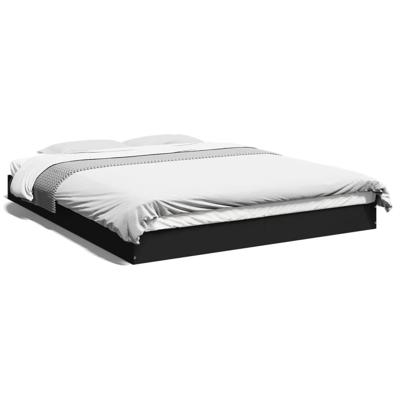 Bedframe zonder matras 160x200 cm spaanplaat zwart