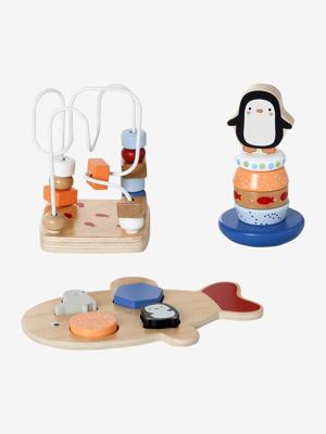 Trio van speeltjes in FSC®-hout BANQUISE wit