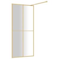 Inloopdouchewand transparant 90x195 cm ESG-glas goudkleurig - thumbnail