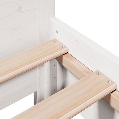 Bedframe zonder matras massief grenenhout wit 80x200 cm - thumbnail