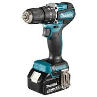 Makita dhp487rtj 18v klopboor-/schroefmachine koolborstelloos 5,0 ah accu (2 st), snellader, mbox - thumbnail