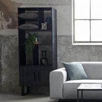 LABEL51 Boekkast Santos - Zwart - Mangohout - Boekkast - thumbnail