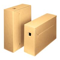 Loeff&apos;s archiefdoos City box 10+, ft 390 x 260 x 115 mm, bruin/wit, pak van 50 stuks - thumbnail