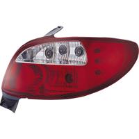 Set Achterlichten passend voor Peugeot 206 excl. CC/SW - Rood/Helder DLPER39 - thumbnail