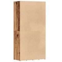 Boekenkast 66x30x130 cm bewerkt hout oud houtkleurig - thumbnail