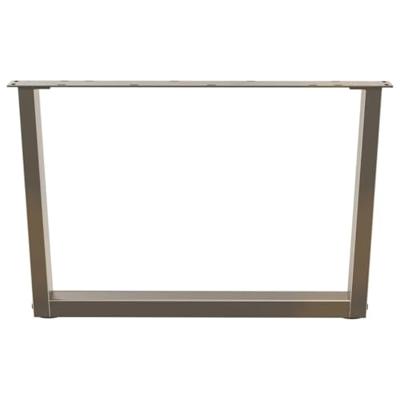 Eettafelpoten 2 st V-vormig 70x(42-43,3) cm staal naturel