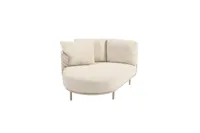 Loungebank Sardinia Chaise Latte Gedeelte Rechts Deel Kussens 4SO Bank Buiten Tuin 4 Seasons Outdoor - thumbnail