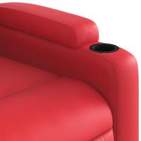 Fauteuil verstelbaar kunstleer rood - thumbnail