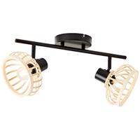 Brilliant Houten plafondlampNorah 2-lichts - 99738/76 - thumbnail