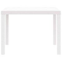 Tuintafel 100x100x73 cm poly rattan wit - thumbnail