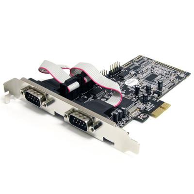 .com 4-poort Native PCI Express RS232 Seriële Kaart met 16550 UART - Seriële adapter - PCIe 1.1 - RS-232 - 4 poorten .com 4-poort Native PCI Express RS232 Seriële Kaart met 16550 UART - Seriële adapter - PCIe 1.1 - RS-232 - 4 poorten
