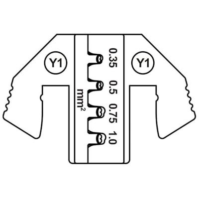 TOOLCRAFT TO-9625878 Krimpinzetstuk Yazaki YES/YESC 1,5 onverzegeld contact Terminal 0.35 tot 1 mm² Geschikt voor merk TOOLCRAFT