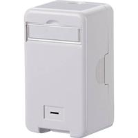 Metz Connect 1309140002KE Netwerkdoos Opbouw (op muur) Zonder connectoren 1 poort Zuiver wit - thumbnail