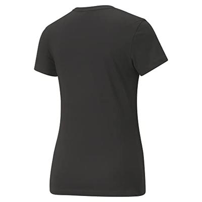 Sport T-shirt Korte Mouwen Puma Essentials+ Embroidery Zwart - Maat: S