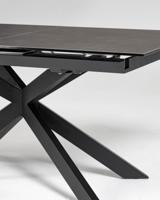 Kave Home Uitschuifbare Eettafel 'Atminda' Keramiek, 160-210 x 90cm, kleur zwart - thumbnail