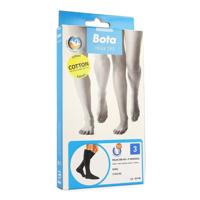 Bota Relax 280 Katoen Korte Kous Zwart N3 - thumbnail