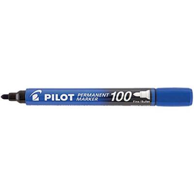 Viltstift PILOT 100 rond fijn blauw | 12 stuks