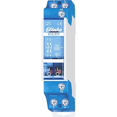 Eltako S12-200-24V DC Stroomstootschakelaar DIN-rail 2x NO 24 V 10 A 2300 W 1 stuk(s) Eltako S12-200-24V DC Stroomstootschakelaar DIN-rail 2x NO 24 V 10 A 2300 W 1 stuk(s)