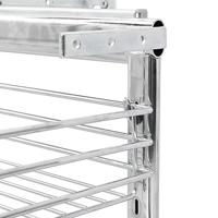 Draadmand keuken uittrekbaar 3-laags 47x35x56 cm zilverkleurig - thumbnail