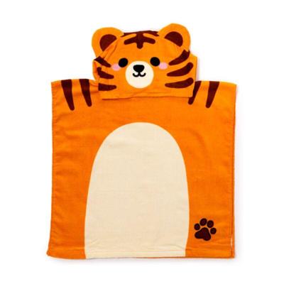 Merkloos / Sans Marque Kinder handdoek - alfie de tijger - hoodie - cadeau tip - bad - zwemhanddoek